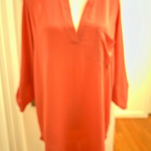All in favor Orange 3/4 Sleeve Oversized Tunic. L.